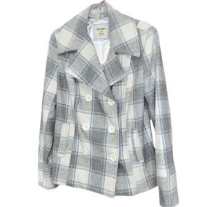 Like New Old Navy Plaid Pea Coat